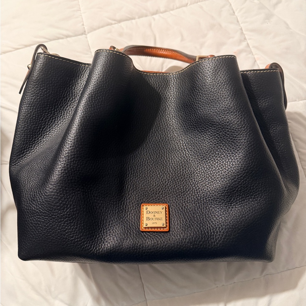 Dooney & Bourke Black Pebbled Leather Barlow Bag